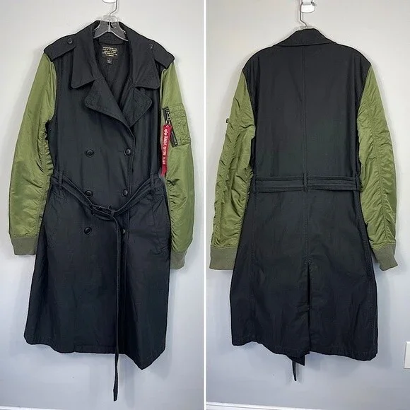 kha:ki　NEW TYPE-65 COAT Alpha Industries Mackinaw M-65 Black Cotton Khaki Green Nylon Mens